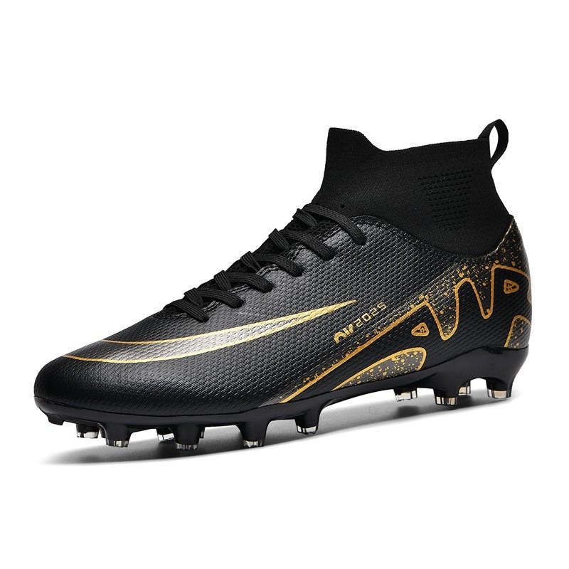 Neue High-Top-Fußballschuhe Herren- und Damen-Stollen Student Lange Stollen Wettkampftraining Sport-Fußballschuhe Rutschfest 44 von Joom DACH