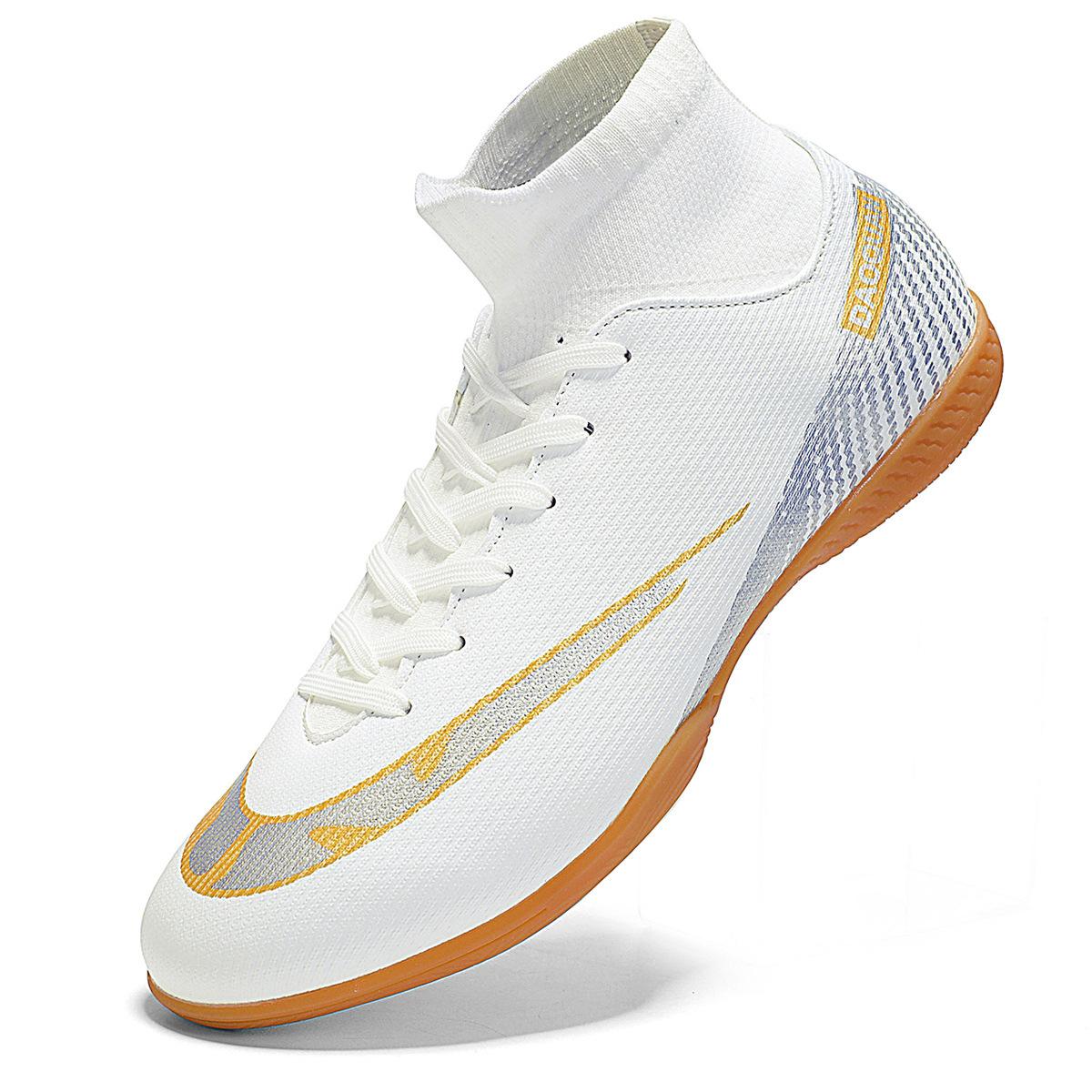 Neue High-Top-Fußballschuhe Indoor-Futsal Jugend Herren- und Damenschuhe Trainingsspiel Fußballschuhe 41 weiß von Joom DACH