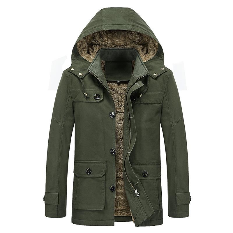 Neue Jacke Fleece Verdickt Mittel und Lang Lässig Übergröße Trenchcoat Herren 5XL von Joom DACH