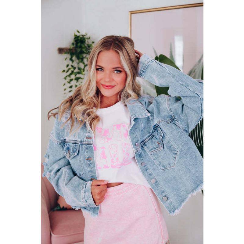 Neue Jeansjacke mit Fransen für Damen im Herbst und Winter XL von Joom DACH