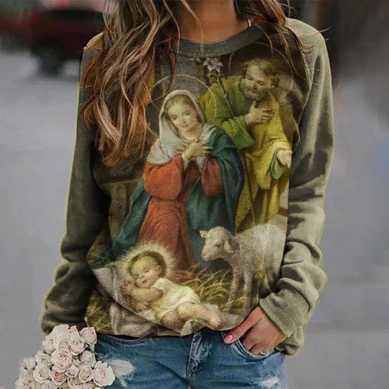 Neue Jesus Christus Sweatshirts Jungfrau Maria 3D Druck Hoodies Damen Langarm Y2k Hoodie Übergroße Pullover Tops Damenbekleidung XL Neue Jesus Christus Sweatshirts Jungfrau Maria 3D Druck Hoodies Damen Langarm Y2k Hoodie Übergroße Pullover Tops Damenbekleidung XL von Joom DACH