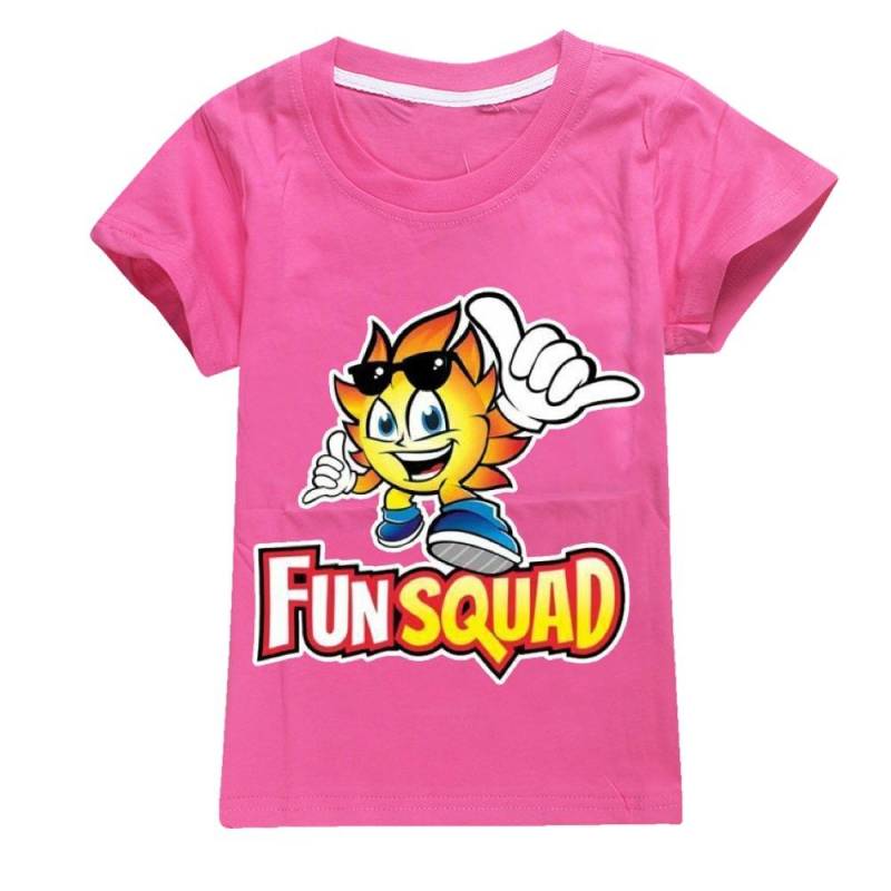 Neue Jungen Sommer Kleidung Kinder Cosplay Fun Squad Gaming T-shirt Pullover 100% Baumwolle Freizeit Mode Kinder Jungen Mädchen Tees Tops 140 hellrosa von Joom DACH