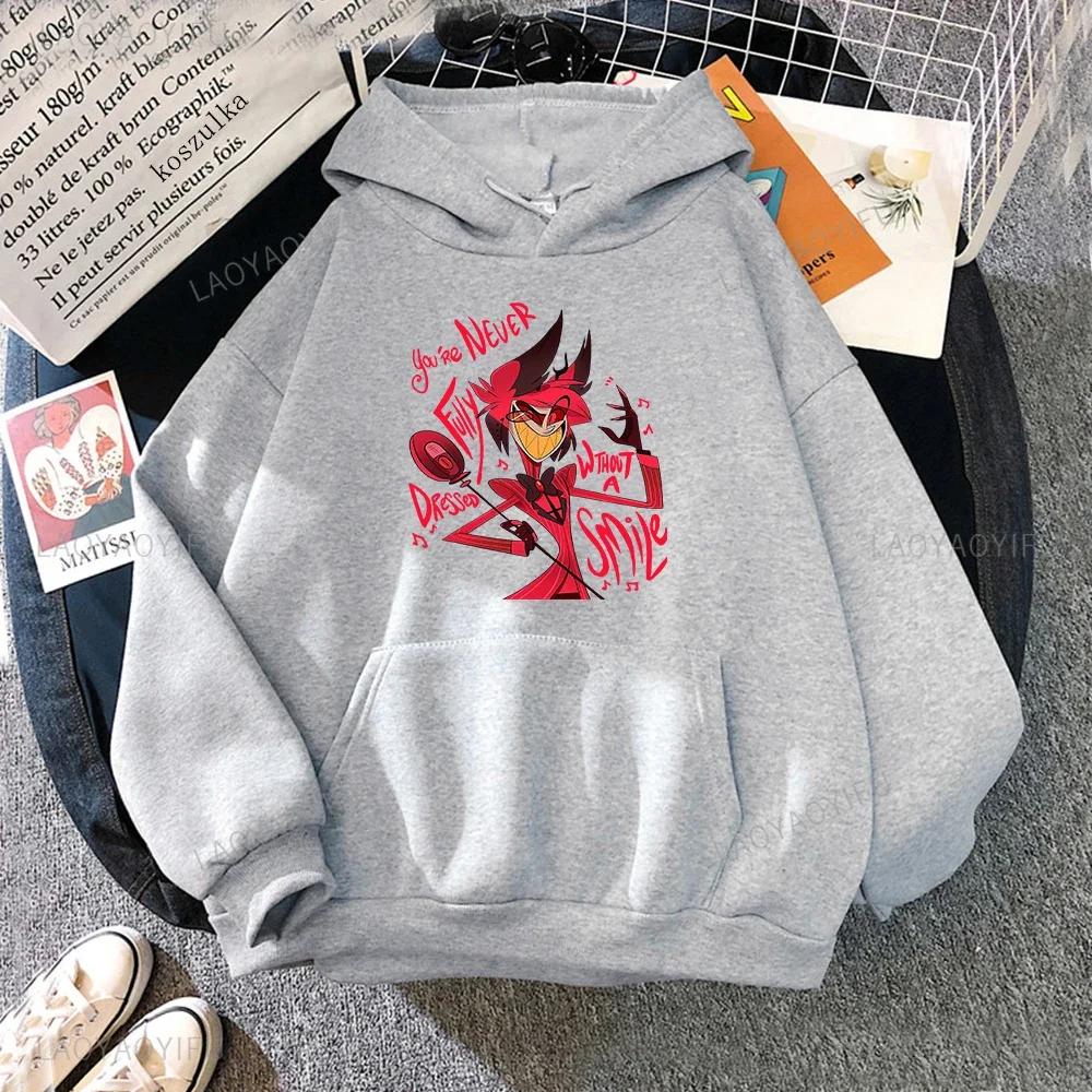 Neue Kapuzenpullover für Männer und Frauen Wenn Sie nicht lächeln, werden Sie nie einen formellen Sportanzug tragen Hazbin Hotels Casual Pullover M von Joom DACH