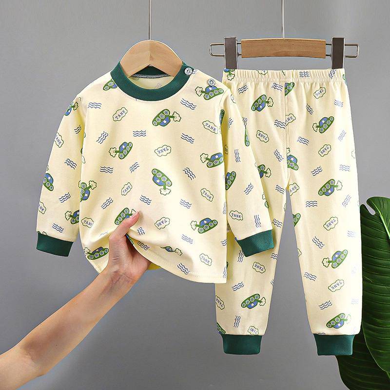 Neue Kinder Jungen Mädchen Reine Baumwolle Pyjamas Niedlichen Cartoon Langarm Pyjamas Kleinkind Baby Herbst Nachtwäsche Kinder Kleidung Sets 100cm von Joom DACH
