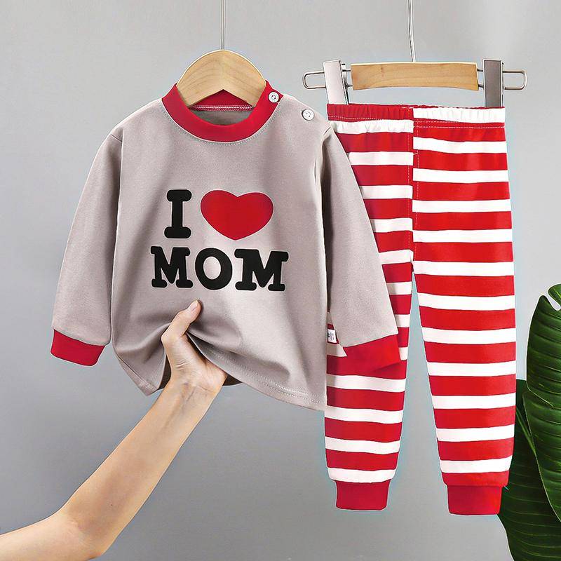Neue Kinder Jungen Mädchen Reine Baumwolle Pyjamas Niedlichen Cartoon Langarm Pyjamas Kleinkind Baby Herbst Nachtwäsche Kinder Kleidung Sets 100cm von Joom DACH