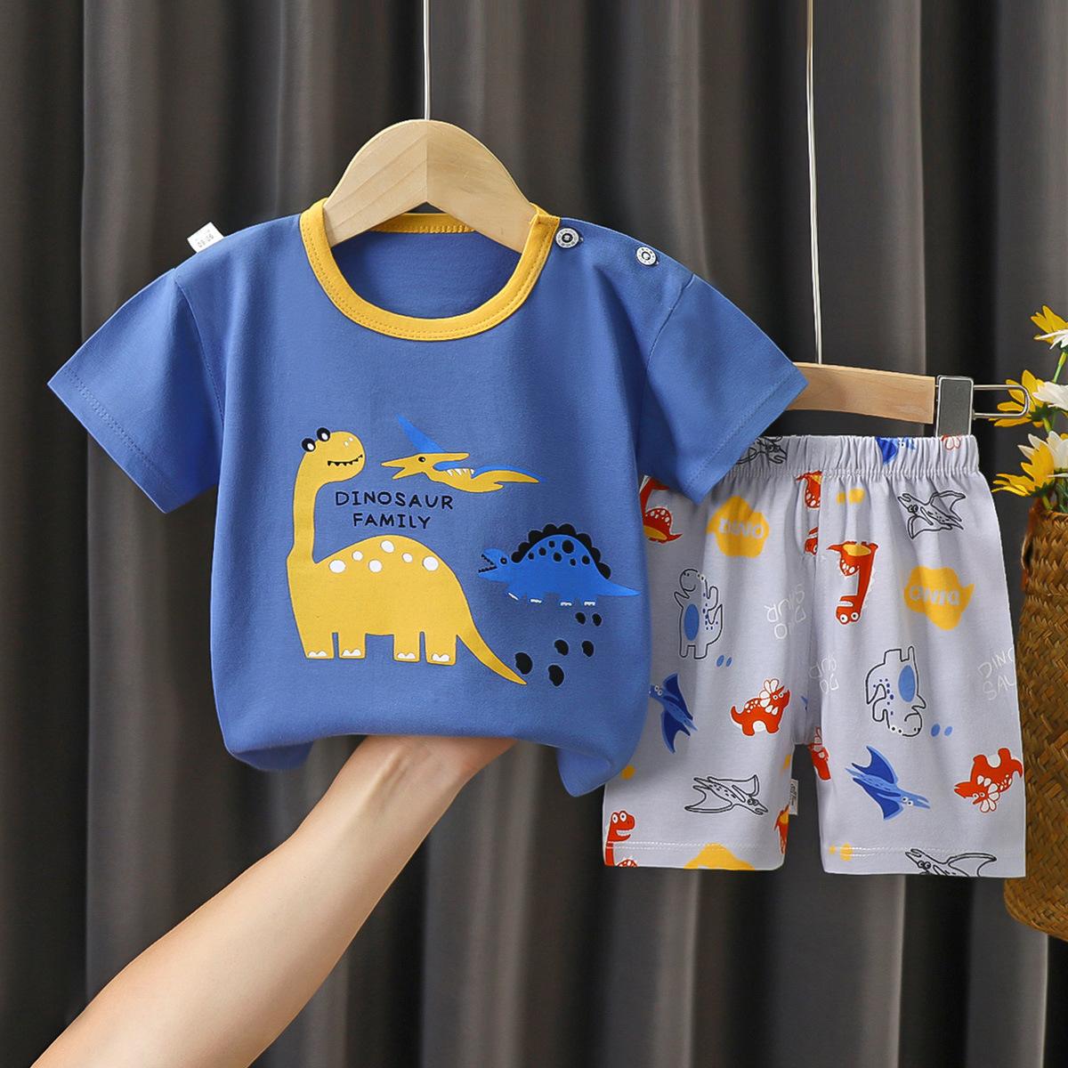 Neue Kinder Jungen Mädchen Sommer Pyjamas Niedlichen Cartoon Print Kurzarm T-Shirt Tops mit Shorts Kleinkind Baby Kleidung Sets 130 navy blau Neue Kinder Jungen Mädchen Sommer Pyjamas Niedlichen Cartoon Print Kurzarm T-Shirt Tops mit Shorts Kleinkind Baby Kleidung Sets 130 navy blau von Joom DACH