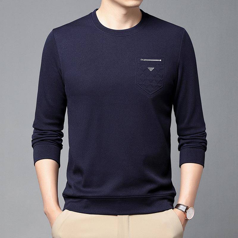 Neue Kleidung Herren Beliebtes Langarm-T-Shirt Herren Herbst Koreanische Mode Rundhals Unterteil Herren Sweatshirt XL von Joom DACH