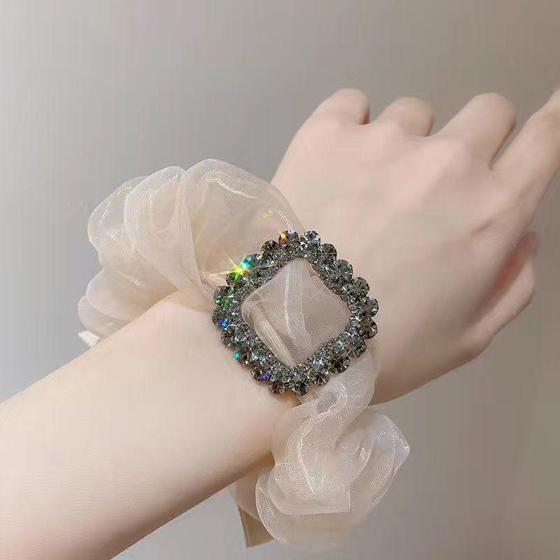 Neue Koreanische Perle Haar Krawatten Hohe Elastische Frau Haarband Scrunchies Mädchen Pferdeschwanz-halter Gummiband Mode Haar Zubehör von Joom DACH