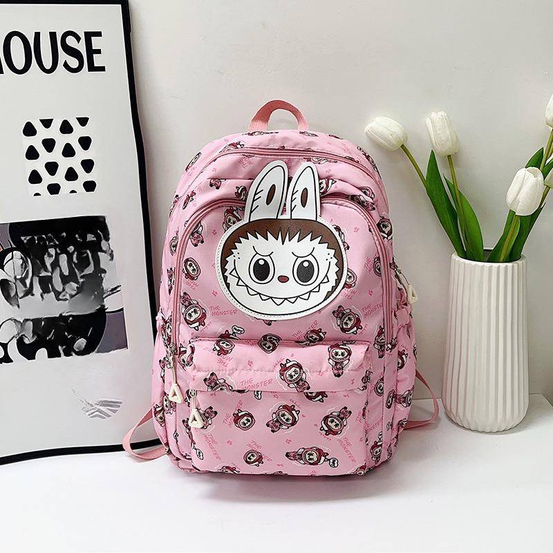 Neue Labobo Junior High School Schultaschen Niedliche Cartoon Lastreduzierung Mädchen Rucksäcke Hochwertiges Nylon Wasserdicht Doppelschulter Büchertasche rosa von Joom DACH