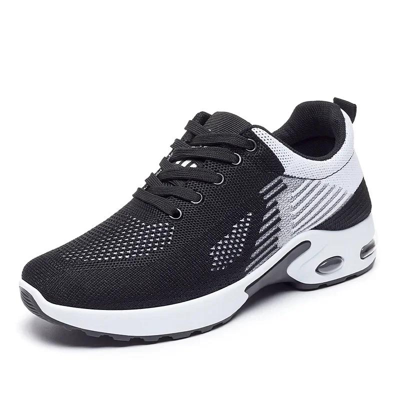 Neue Laufschuhe Damen Atmungsaktive Sneakers Sommer Leichte Mesh-Luftpolster Damen Sportschuhe Outdoor Schnürtrainingsschuhe 42 von Joom DACH
