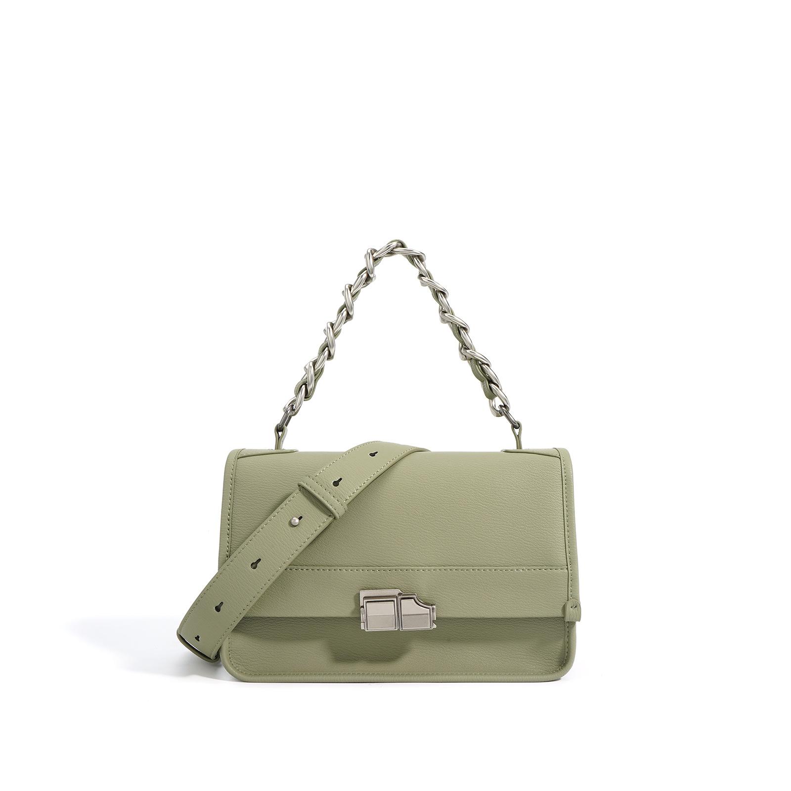 Neue Leder Schulter Messenger Bag Pendler Vielseitige Kleine Quadratische Tasche Nische Design Mode Kettentasche von Joom DACH