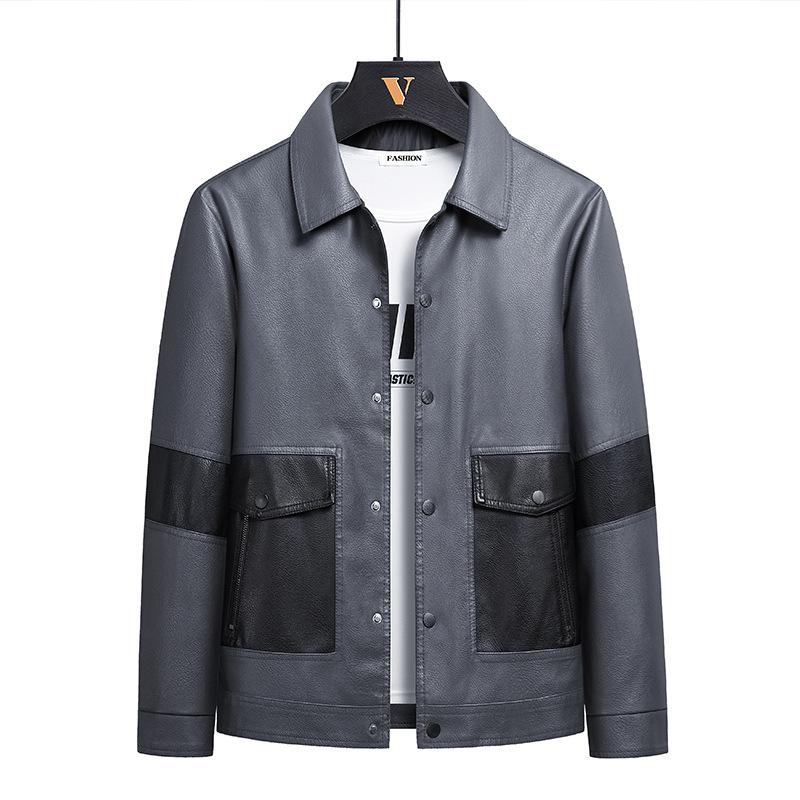 Neue Lederjacke Herren Weiches Leder Locker Plus Samt Verdickt Dicker Mann Plus Fett Plus Größe Motorrad Winter Lederjacke 5XL von Joom DACH