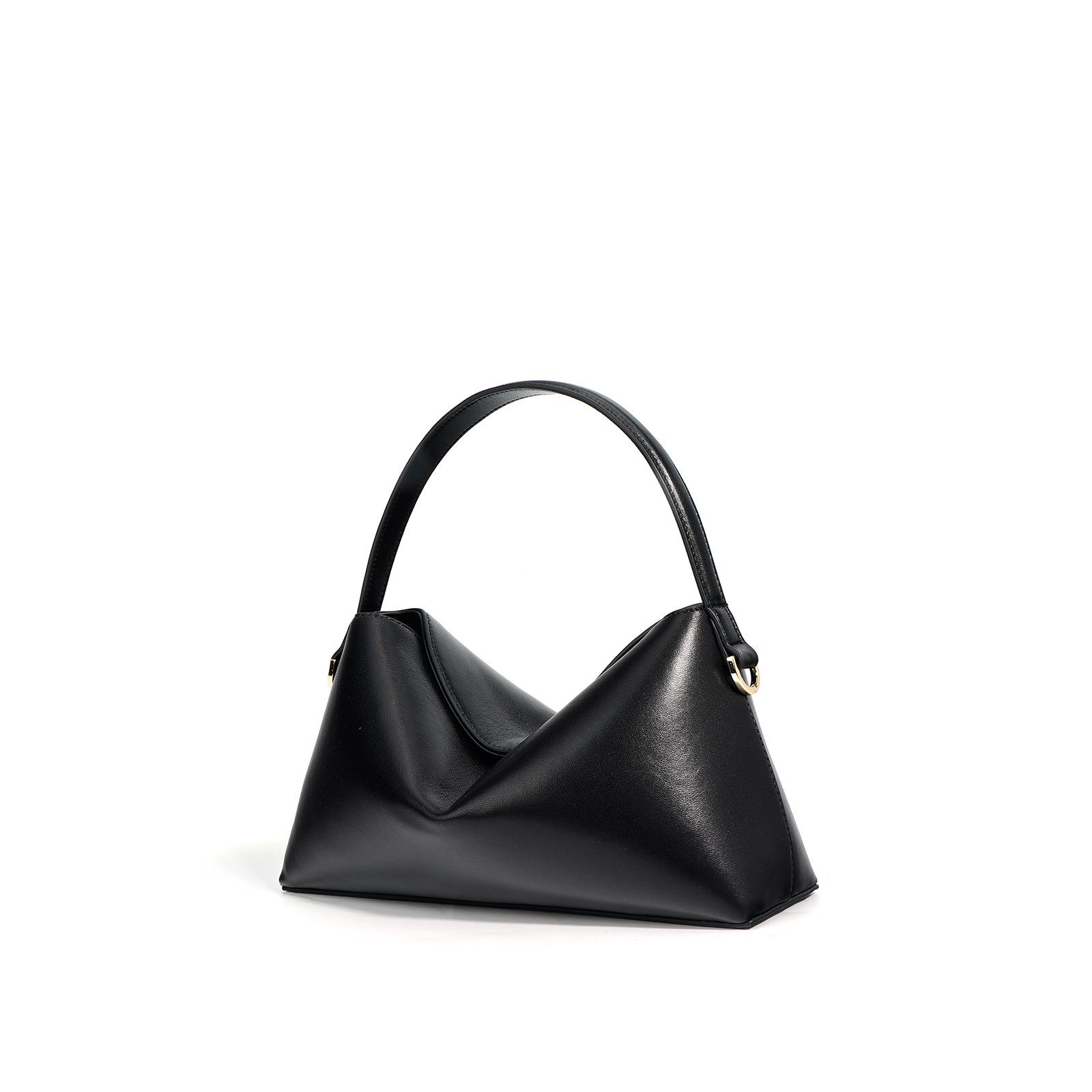 Neue Ledertasche, High-End Nischendesign, Tragbare Schulter-Umhängetasche für Damen schwarz von Joom DACH