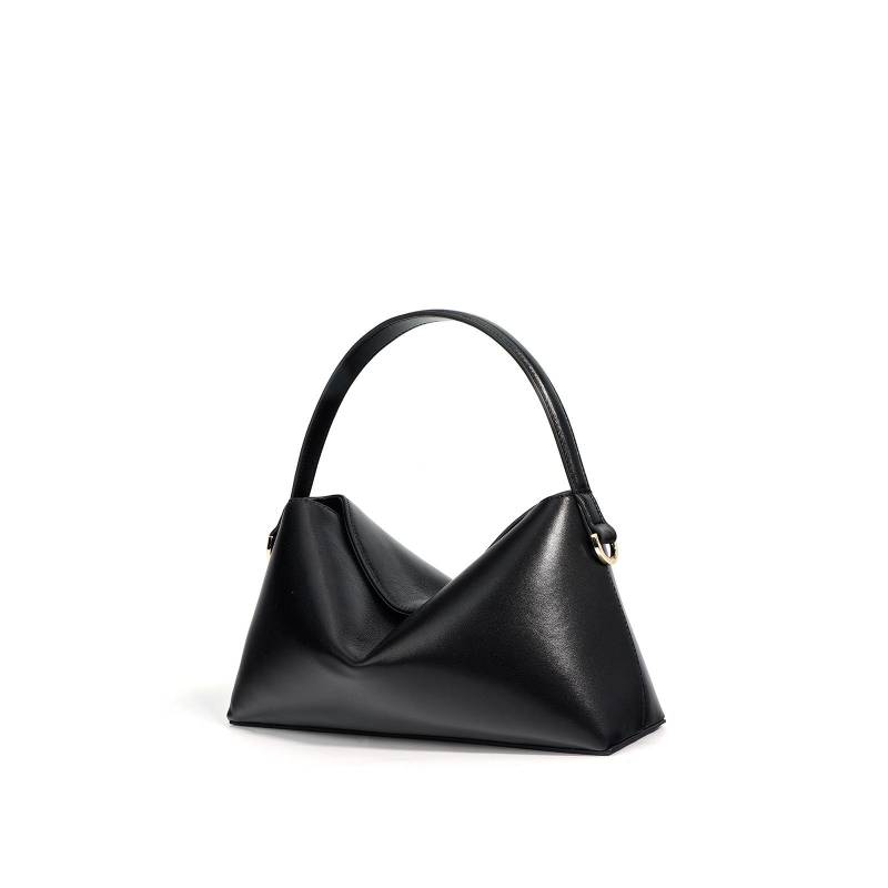 Neue Ledertasche, High-End Nischendesign, Tragbare Schulter-Umhängetasche für Damen schwarz von Joom DACH