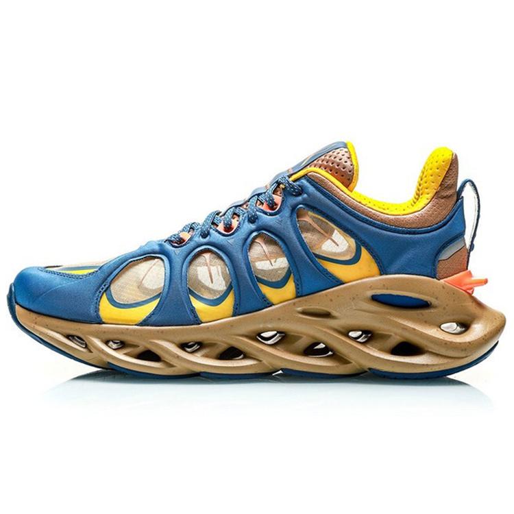 Neue LiNing Curved ACE Dämpfung Atmungsaktiv Leicht Rebound Low Top Laufschuhe Damen Blau Orange Gelb ARHP226-1 35.5 von Joom DACH