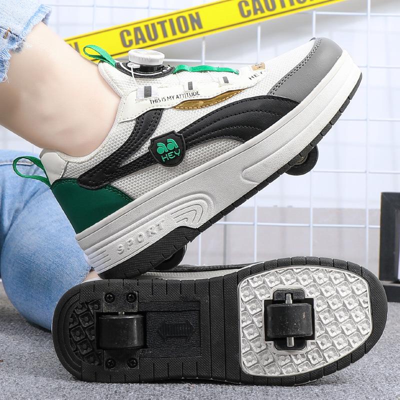 Neue Mädchenschuhe für den Laufsteg Frühling und Herbst Neue Kinderschuhe mit unsichtbaren Rollen Sportskates für mittlere und ältere Mädchen 42 von Joom DACH