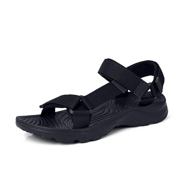 Neue Männer Gurtband Sandalen Rutschfeste Sommer Flip-Flops Outdoor Strand Hausschuhe Freizeitschuhe Günstige Herren Schuhe Wasserschuhe 9.5 schwarz von Joom DACH