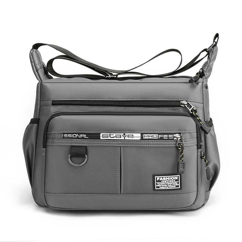 Neue Männer Umhängetaschen Männlichen Nylon Schulter Taschen Junge Messenger Bags Mann Handtaschen für Reise Casual Große Satchel Grau grau von Joom DACH