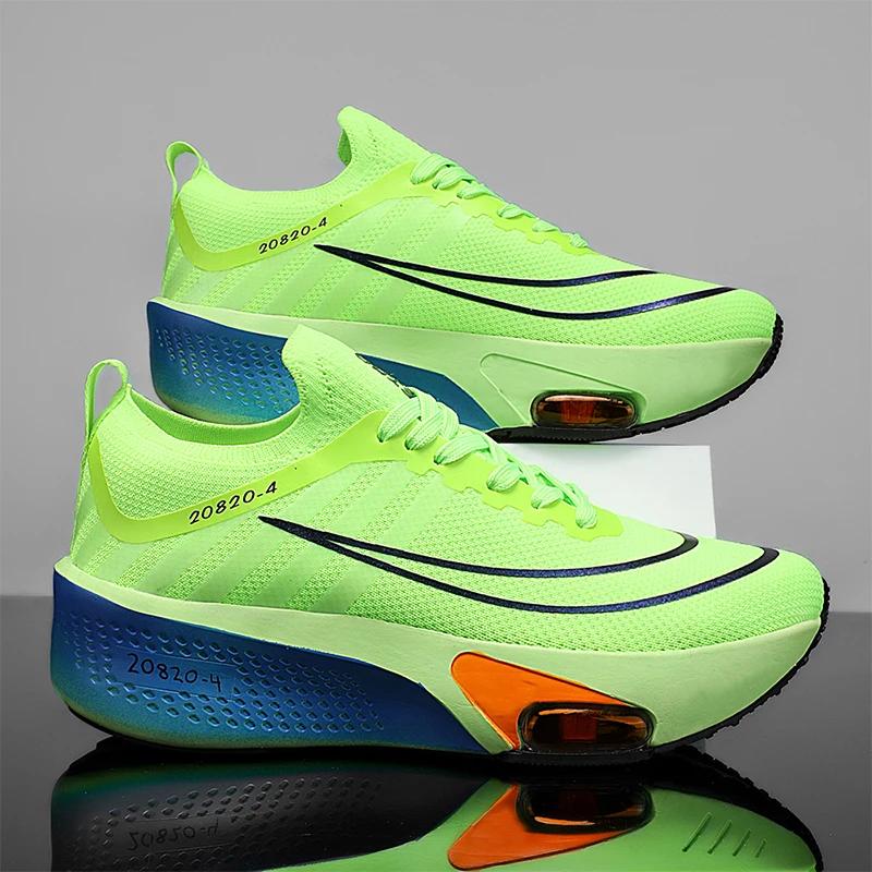 Neue Marathon Luftkissen Herren Laufschuhe Atmungsaktiv Marathon Sport Leichtgewicht Sneaker Damen Bequem Athletisches Training 44 grün von Joom DACH