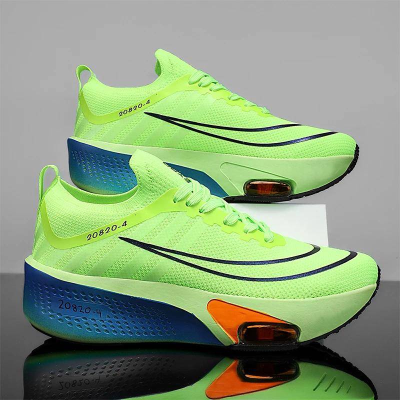 Neue Marathon Luftkissen Herren Laufschuhe Atmungsaktiv Marathon Sport Leichtgewicht Sneaker Damen Bequem Athletisches Training 44 grün von Joom DACH