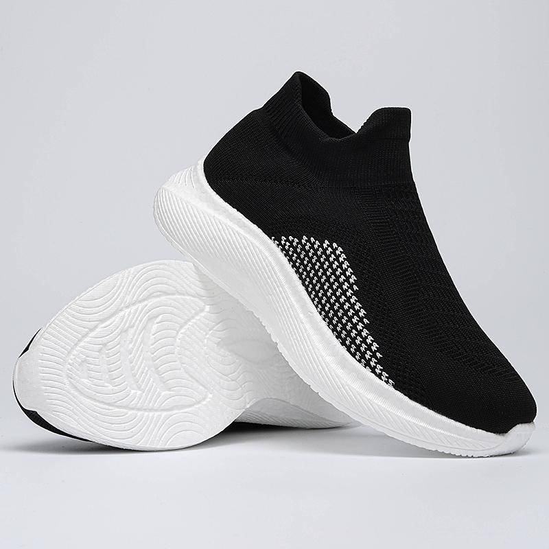 Neue Mesh-Fliegenstoff Deodorant Atmungsaktive Lässige Sportschuhe für Männer und Frauen Socken Laufschuhe für Männer und Frauen 45 schwarz von Joom DACH