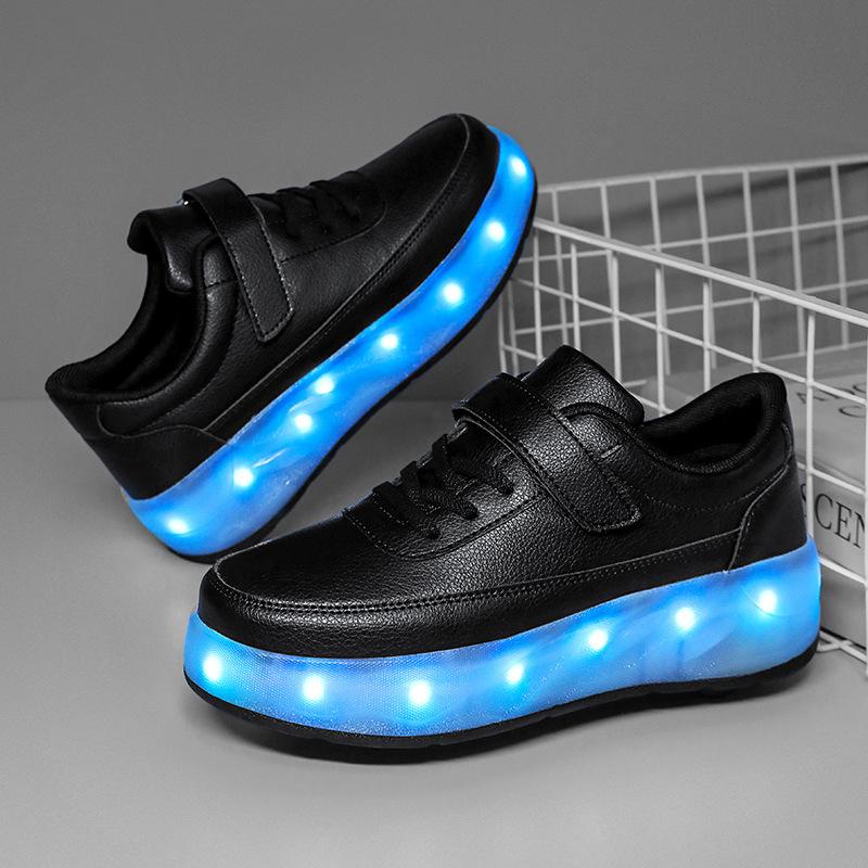 Neue Mesh Runaway Schuhe Vierrad-Rollschuhe Jungen und Mädchen Schlittschuhe Kinder Rotierende Schnalle Deformierte Radschuhe 40 von Joom DACH