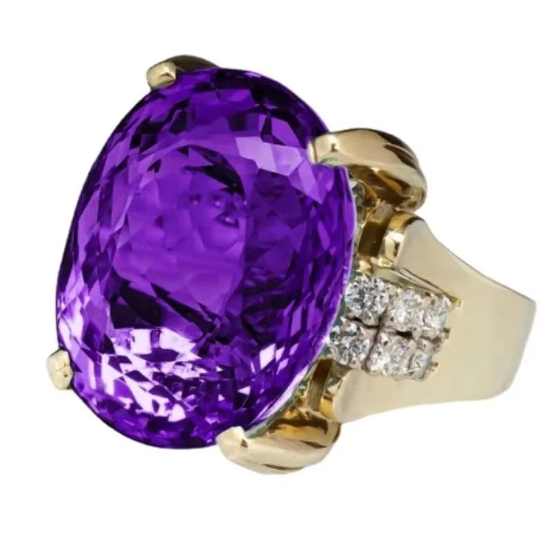 Neue Mode Damen Großer Ovaler Grüner Ring Kristall Hochzeits Verlobungsring Set Strass Hohe Qualität Party Mode Zirkon 11 von Joom DACH