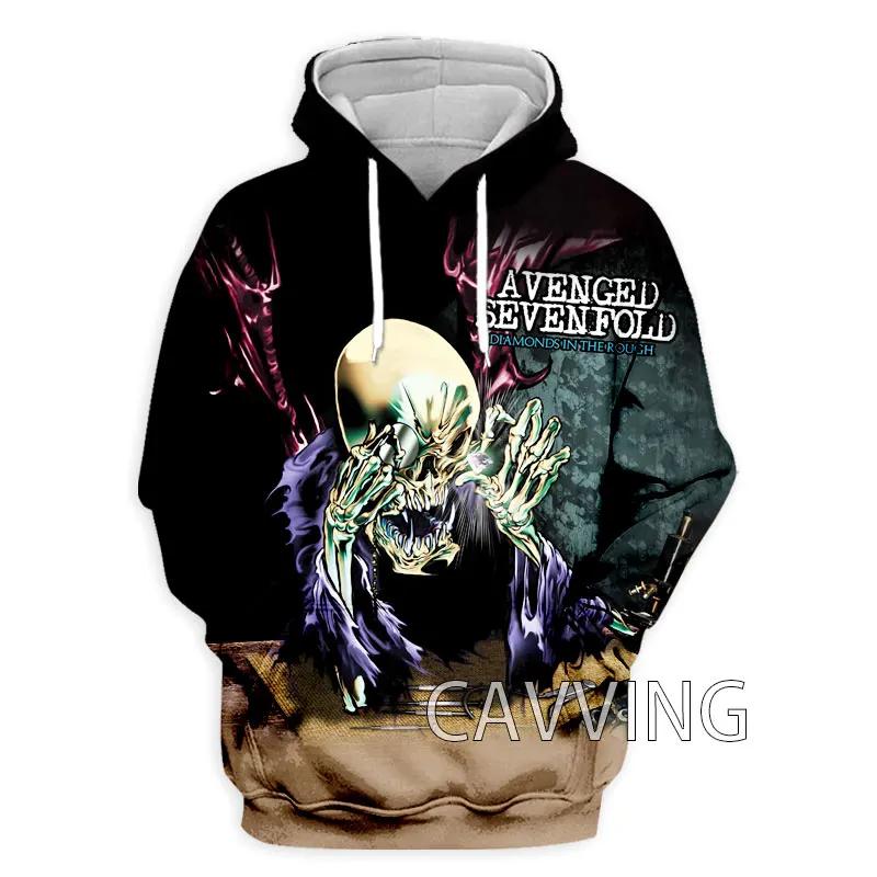 Neue Mode Frauen/Männer 3D-Druck Avenged Sevenfold Rock Hoodies Kapuzenpullover Harajuku Hoodie Sweatshirts Tops H03 2XL von Joom DACH