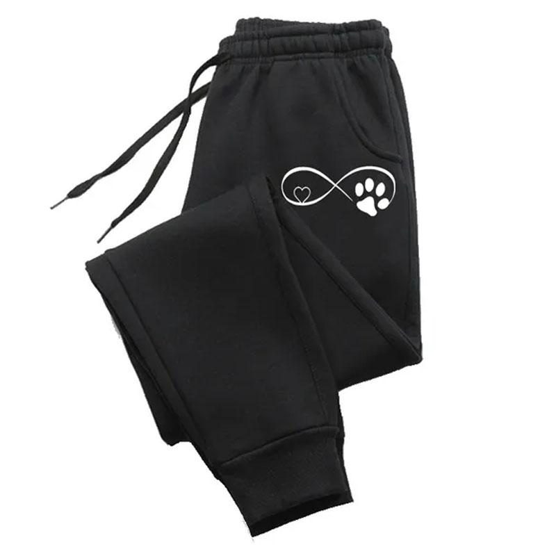 Neue Mode Gedruckt Lange Hosen Hosen Frauen Sport Hosen Lose Fleece Einfarbig Lange Hosen Outdoor Jogging Hosen 4XL schwarz von Joom DACH