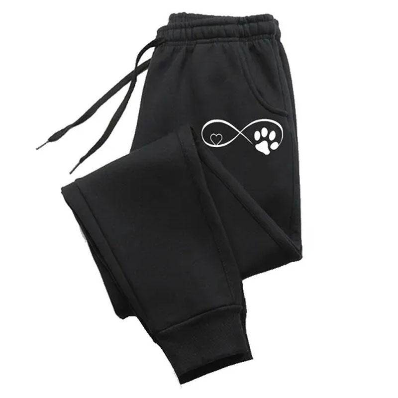 Neue Mode Gedruckt Lange Hosen Hosen Frauen Sport Hosen Lose Fleece Einfarbig Lange Hosen Outdoor Jogging Hosen 4XL schwarz von Joom DACH