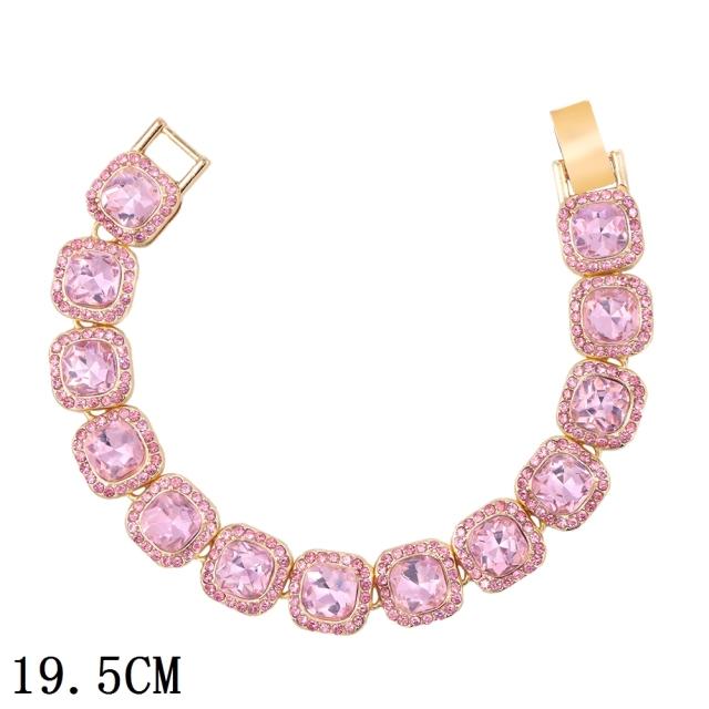 Neue Mode Luxus 12mm Iced Out Cuban Link Kette Armband für Frauen Männer Gold Silber Farbe Bling Strass Armband Schmuck von Joom DACH