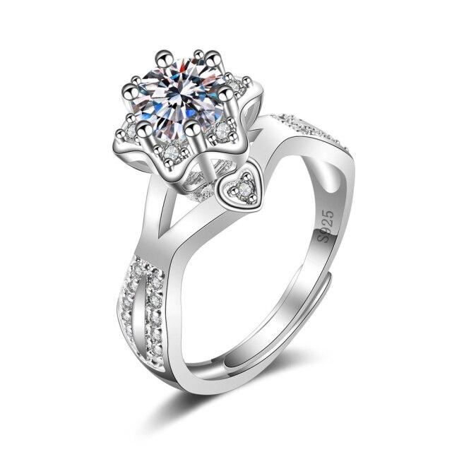 Neue Mode Persönlichkeit Ring Damen S925 Silber Schmuck Ring Jahrestag Geburtstag Paar Geschenk von Joom DACH