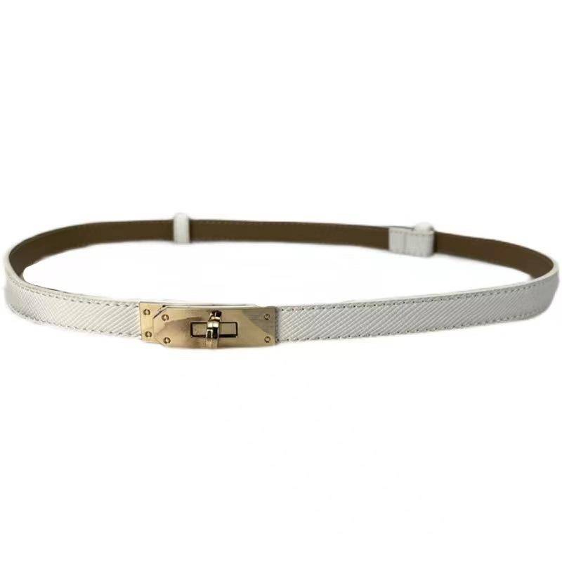 Neue Mode Retro Echtes Leder Einstellbare Gold Schnalle Gürtel Frauen Dünne Rindsleder Gürtel Weibliche Jeans Kleid Bund weiß von Joom DACH