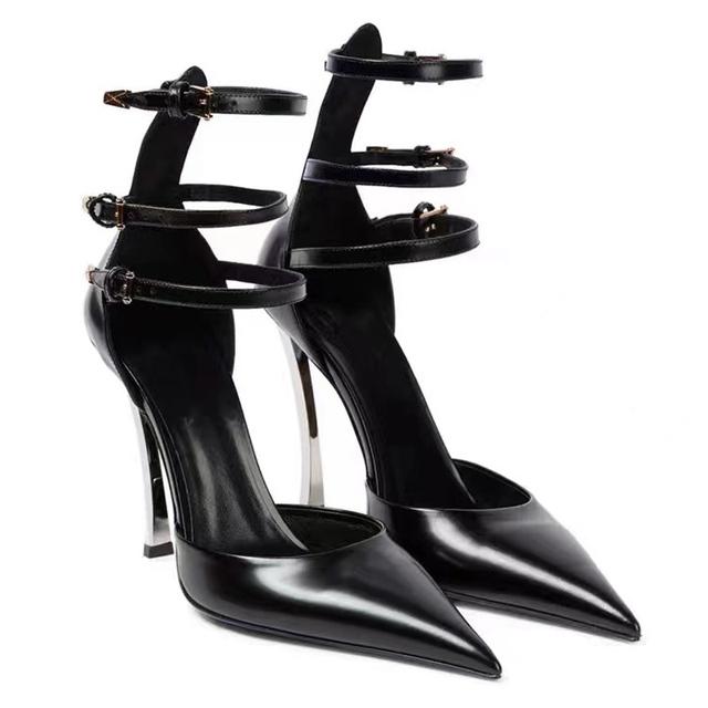 Neue Mode Schnalle Pumpen Frauen Spitz Schuhe Frauen Ferse High Heels Frauen Party Kleid Schuhe Zapatos De Mujer Alias ​​Weiblich 41 schwarz von Joom DACH