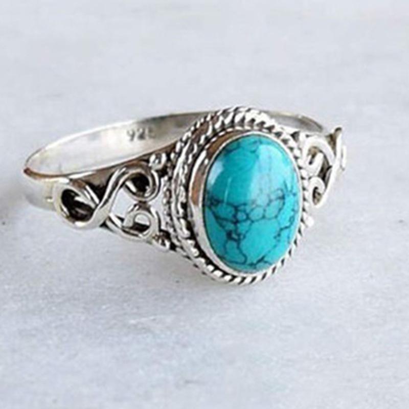 Neue Mode Vintage natürliche Türkis Ring Hochzeit Verlobung Ehering Schmuck Geburtstag Party Jahrestag Geschenk 11 von Joom DACH