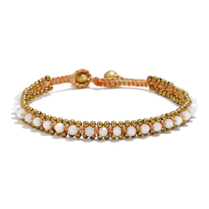 Neue Mode Wachs Seil geflochten Fußkettchen Frauen Kristall Temperament einfache literarische frische Fuß Schmuck Strand Yoga Fußkettchen 22cm von Joom DACH