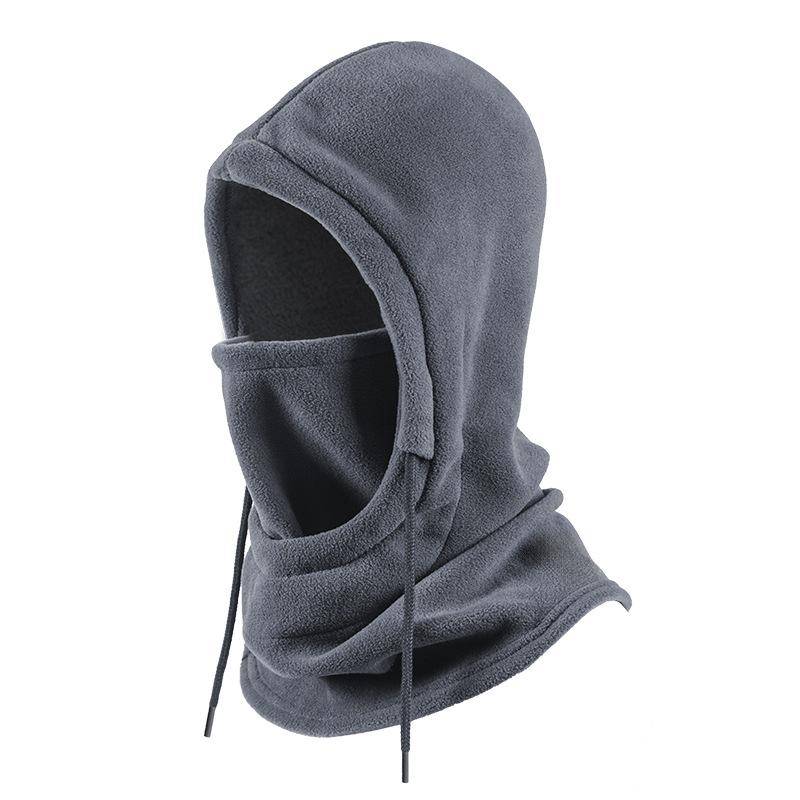 Neue Mode Warme Kappe Winter Männer Frauen Hut Wasserdicht Thermische Polar Fleece Sturmhaube Hut Mit Kapuze Halswärmer Wanderung Radfahren Kappe grau von Joom DACH