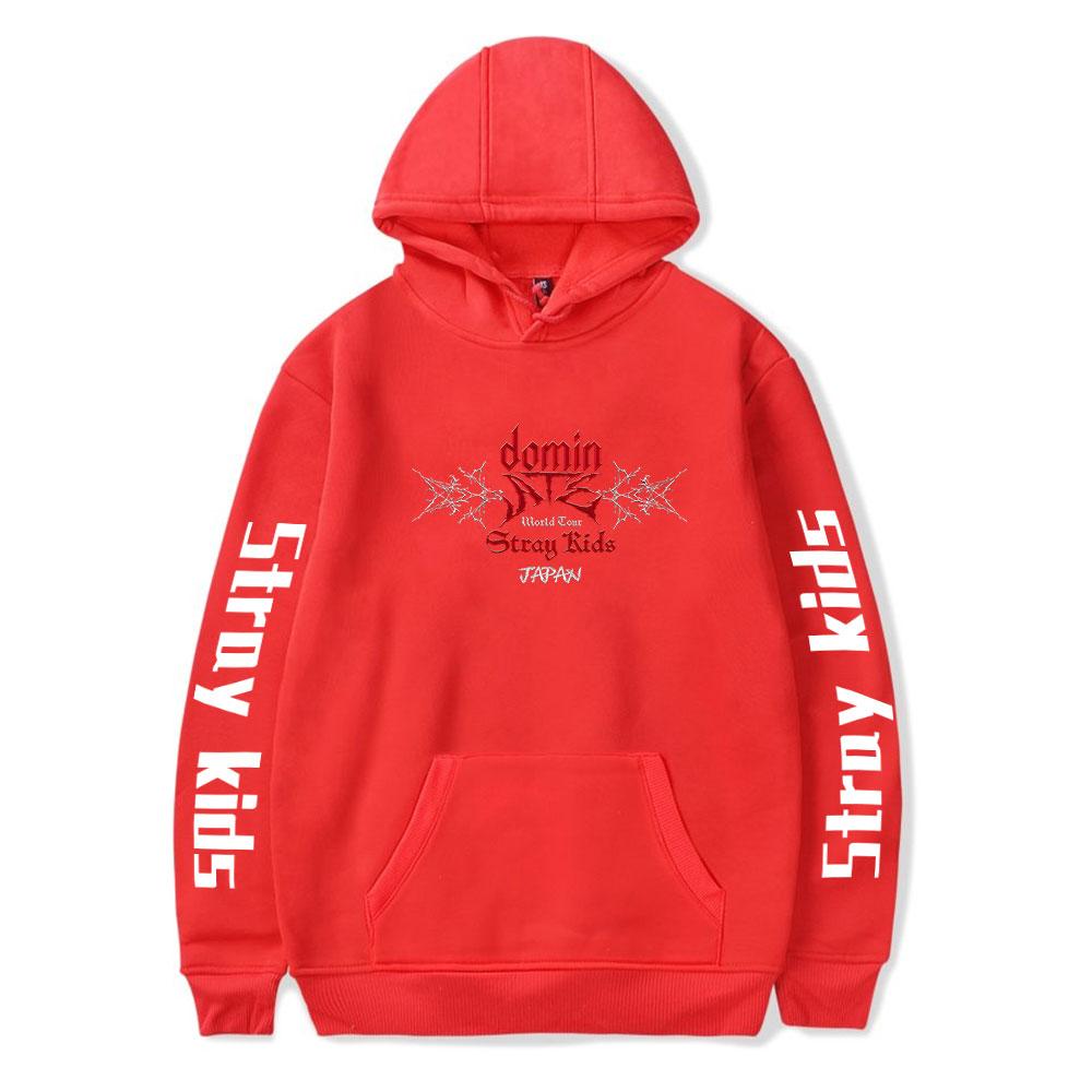 Neue Mode für Fans von Stray Kids Kpop bedrucktes Sweatshirt Outdoor Sport Cosplay Pullover Hoodie Cosplay Kostüm M rot von Joom DACH