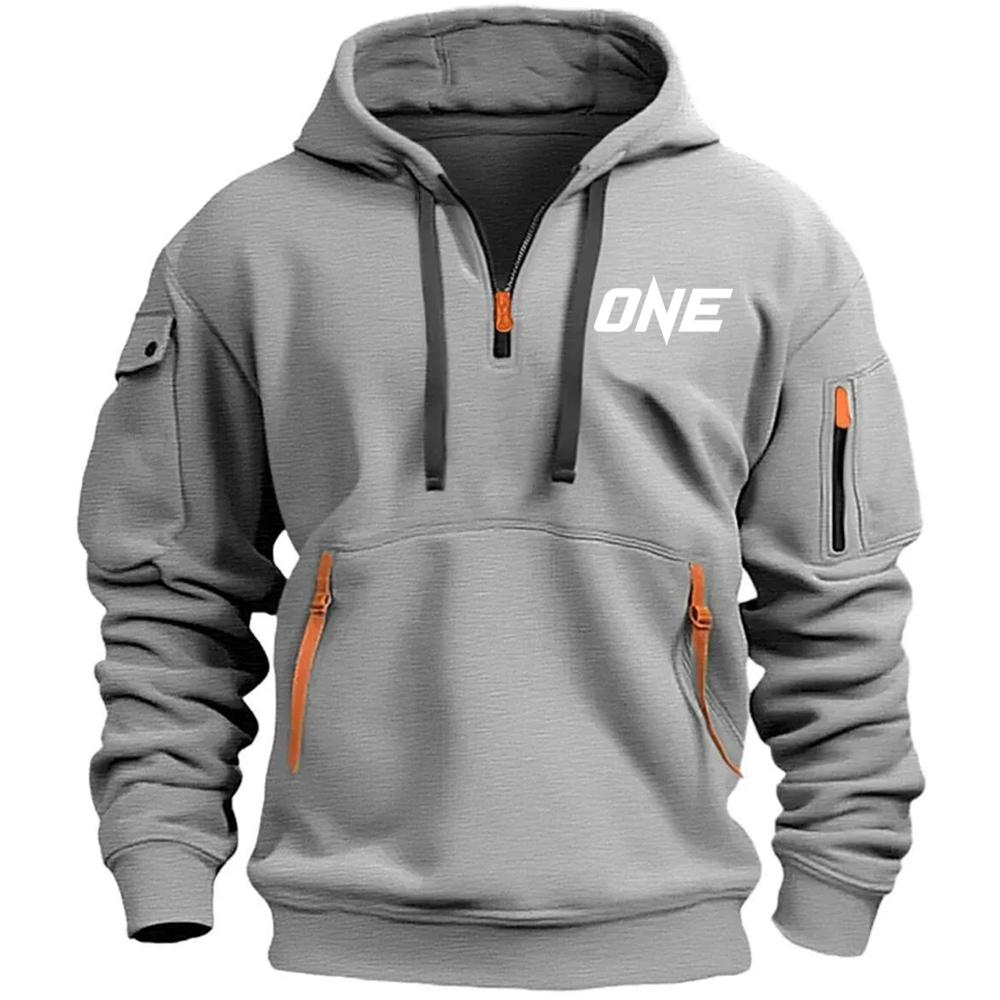 Neue Modelle Herbst Winter Herren Freizeit Sport Multi-Reißverschluss Armtasche Hoodie Pullover Hoodie Sport und Freizeit Jacke XL von Joom DACH