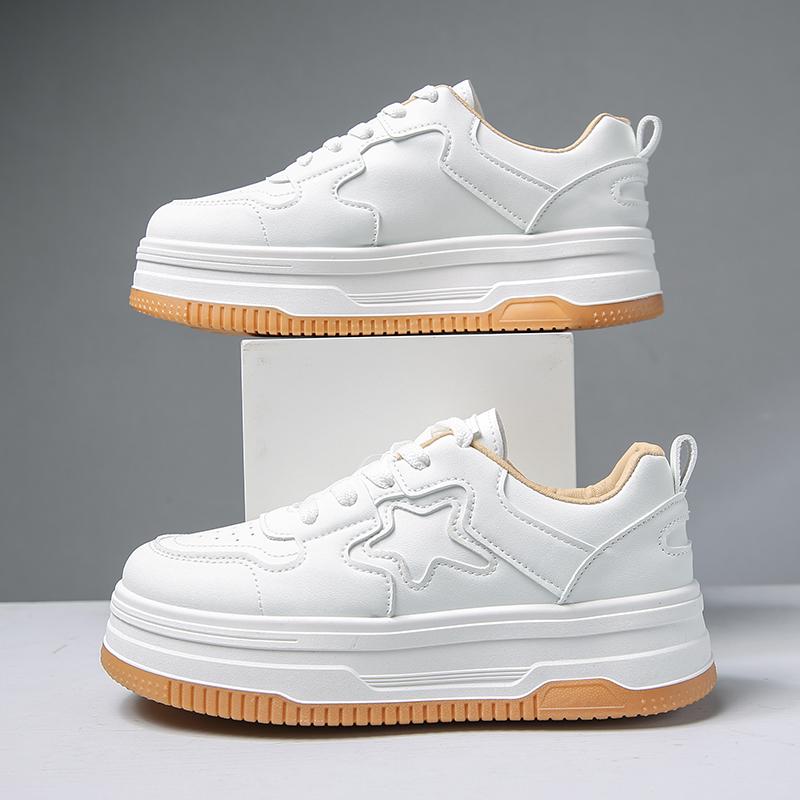 Neue Modische Damen Freizeit Sportschuhe Trendige Dicksohlige Höhenverstärkende Board Schuhe Niedrige Atmungsaktive Trainer Sneakers 38 von Joom DACH