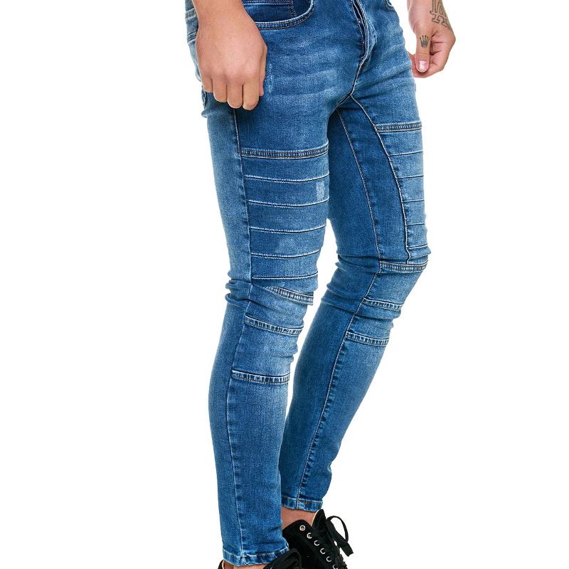Neue Motorrad-Herren-Röhrenhose, Herren-Röhrenjeans XXXL dunkelblaue von Joom DACH