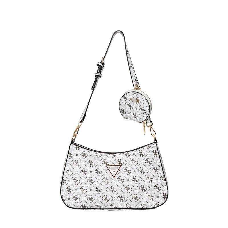 Neue Mutter-und-Kind Crossbody Halbmondtasche - Elegante Damen-Schultertasche mit europäischem und amerikanischem Blumendesign weiß von Joom DACH