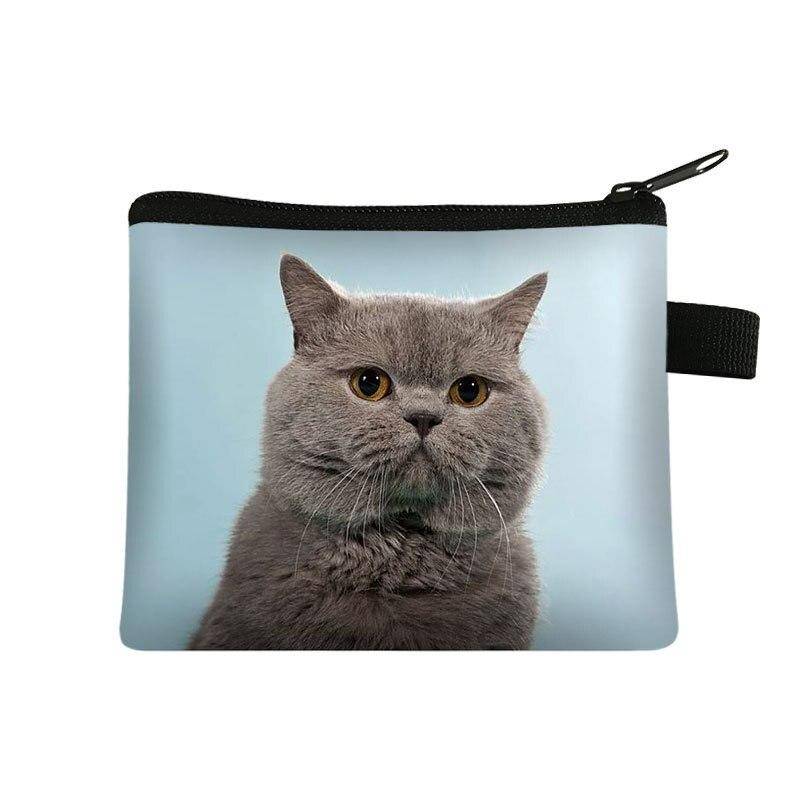 Neue Nette Katze Drucken Geldbörsen Mini Münze Brieftasche Tasche Karte Halter ID Kredit Halter Tasche Frauen Mädchen Geldbörse von Joom DACH