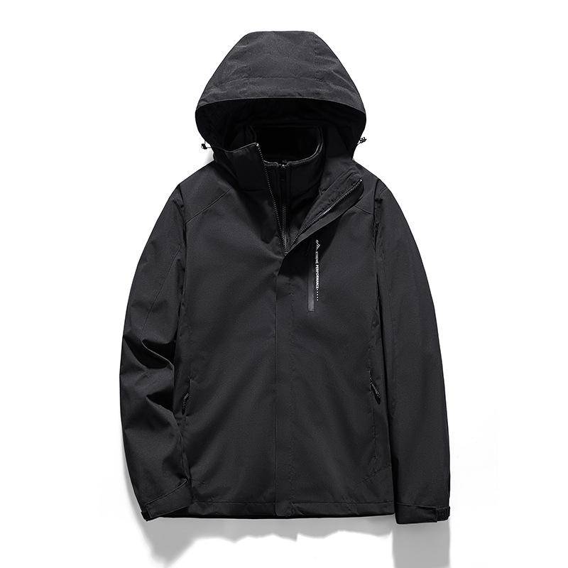 Neue Outdoor Farbige Hardshelljacke für Herren und Damen Plus Samtfutter Bergsteigen Reisen Angeln Wasserdichte Jacke für Herren 5XL von Joom DACH