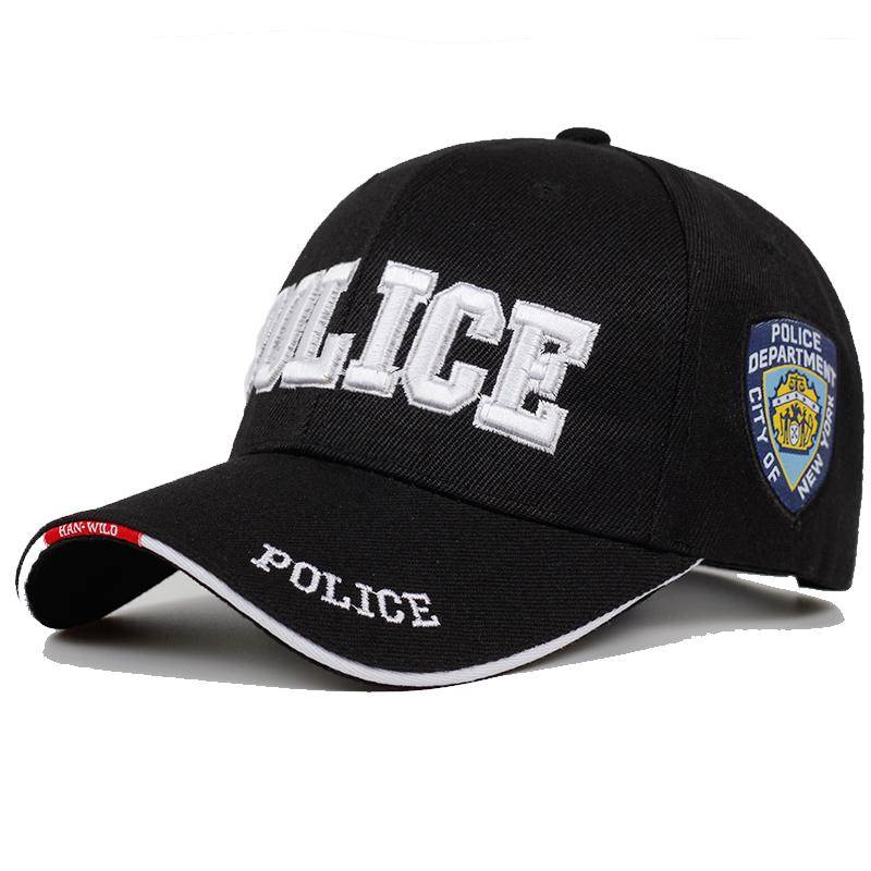 Neue POLIZEI Brief Stickerei Baseball Cap Hip Hop Cap männer Universal Trucker Cap Golf Cap schwarz von Joom DACH
