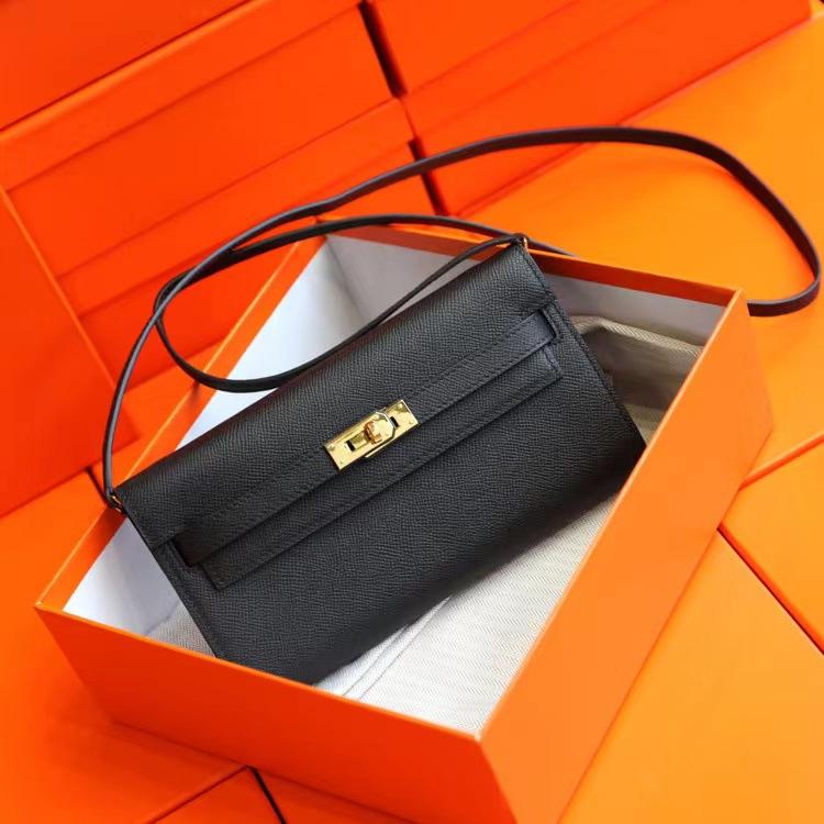 Neue Palmenmuster Brieftasche aus echtem Leder Damentasche Lange Leder Handytasche Schultertasche Kreuz Schulter Handtasche Size 22 x 12.5 x 5cm schwarz von Joom DACH