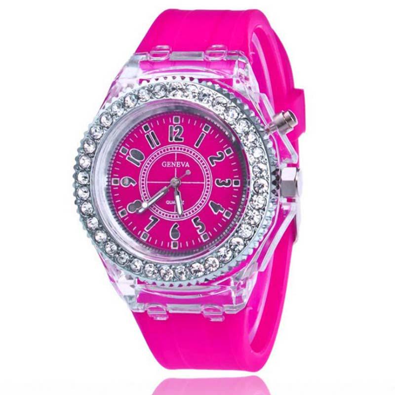 Neue Quarzuhr Armbanduhr Frauen Uhr Wasserdichte Uhr Mode Uhr Uhr Sport Uhr Kristall Uhr rose rot von Joom DACH