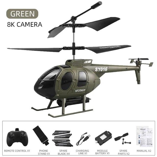 Neue RC Drohne 6 Kanal RC Hubschrauber Panel Mini Drohne mit Kamera HD 8K Wifi FPV Drohne Flugzeug RC Flugzeug Spielzeug Jungen Kinder Erwachsene 8K camera grün von Joom DACH