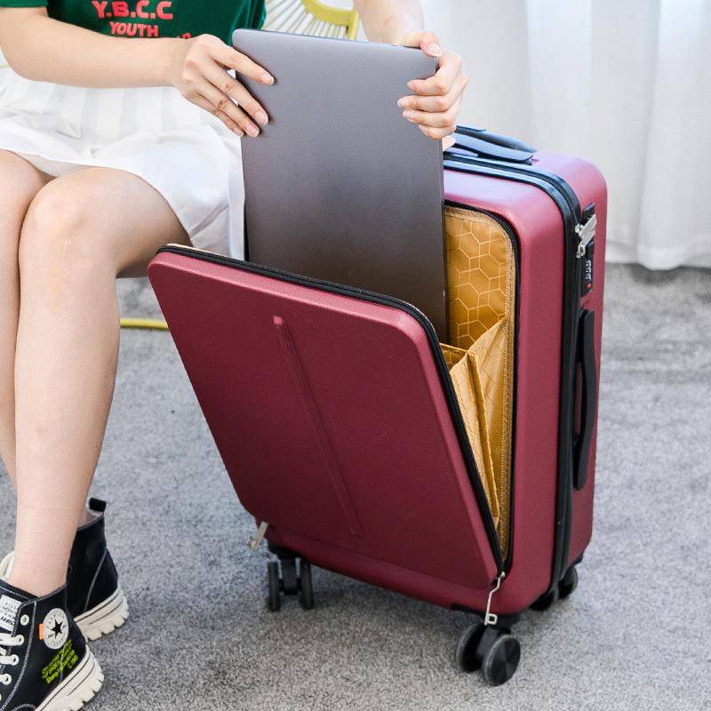 Neue Reise Roll Gepäck Laptop Tasche Trolley Koffer auf Rädern Box Frauen Gehobenen Business Gepäck Fall Mode 20''carry On 20" von Joom DACH