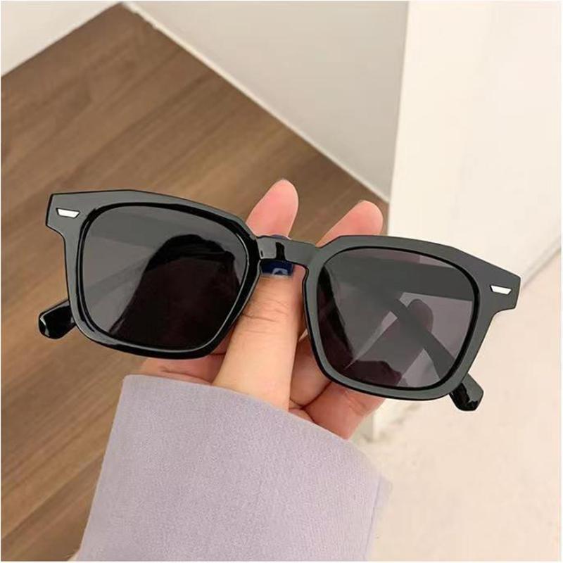 Neue Retro-Sonnenbrille Damen Sonnenbrille Mode Persönlichkeit Reis Nagel Quadrat Sonnenbrille nicht polarisierte Mode-Accessoire schwarz von Joom DACH